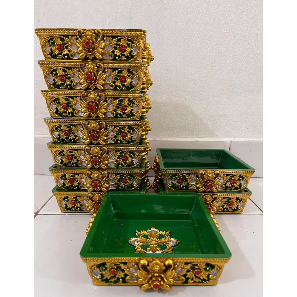 BOKOR TAMAS KOTAK MEBANTEN ATAU SODAAN BALI BAHAN MELAMIN UK 16CM