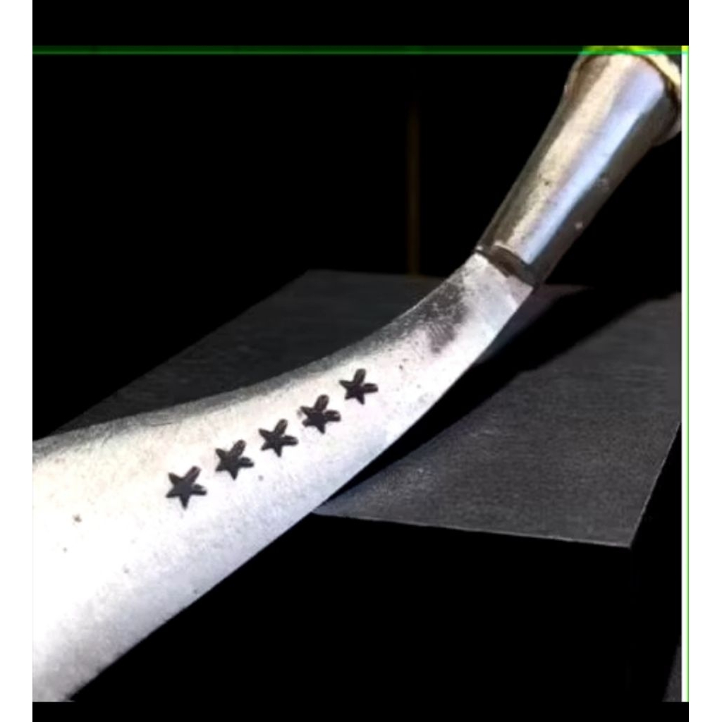 1pcs arit rumput madura cap bintang lima baja asli super tajam siap kirim