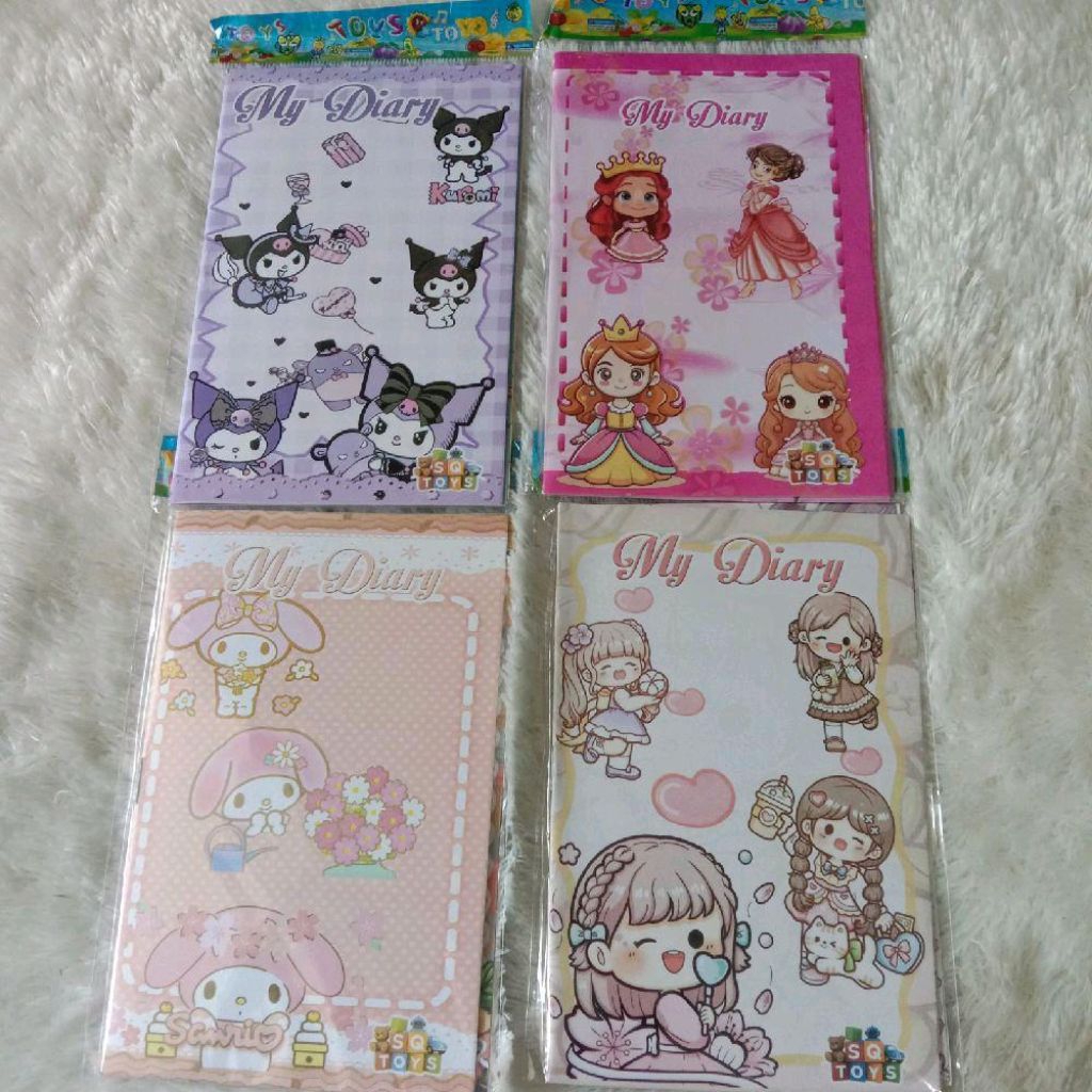 Mainan Buku My Diary Terbaru Isi 20 Pcs Dengan Karakter Lucu Dan Imut Untuk Anak-anak