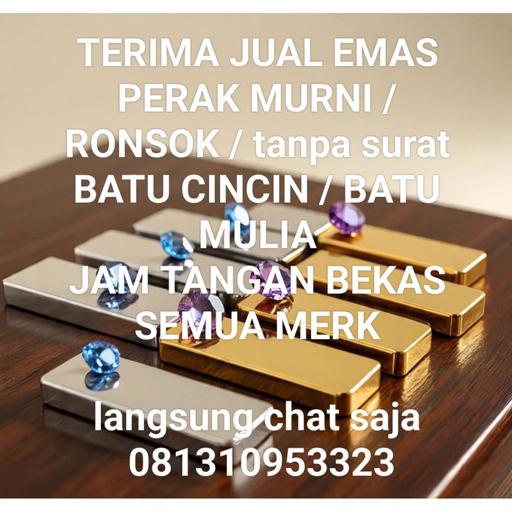 TERIMA / DIBELI EMAS /PERAK , BATU CINCIN, JAM TANGAN BEKAS area AREA JABODETABEK