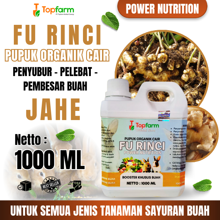 Pupuk Tanaman Jahe / Pupuk Pembesar Umbi Jahe / Pupuk Penyubur Jahe / Pupuk TopFarm / Pupuk Jahe Mer