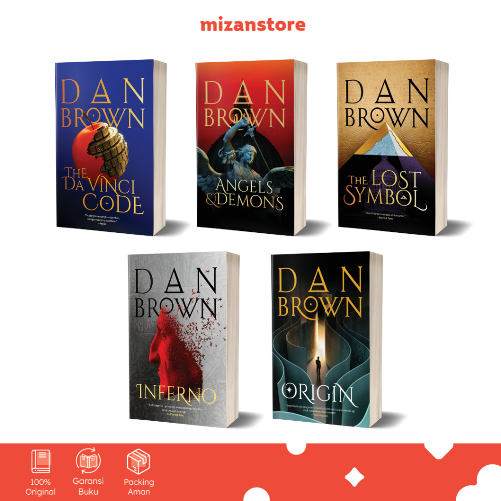 Novel The Davinci Code Angel & Demons The Lost Symbol Inferno Origin The Secret of Secrets - Dan Bro