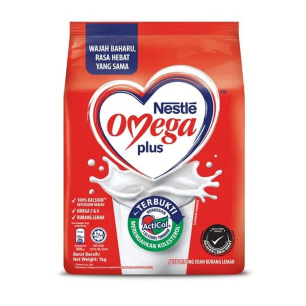 OMEGA Plus Biasa Susu Bubuk Instan Malaysia (1kg)
