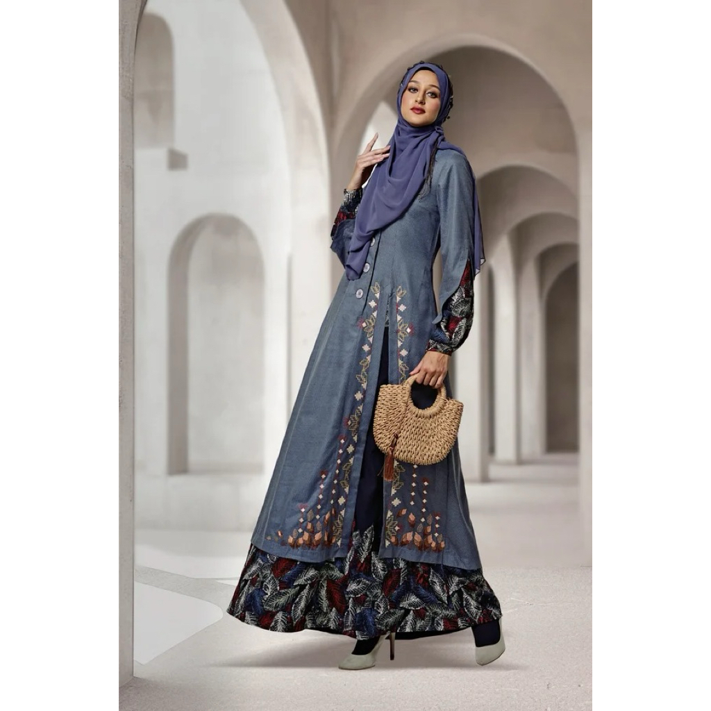 TUNEECA GAMIS AVARA T-0126011 (TUNEECA SIRAJ ) GAMIS MODERN KEKINIAN PREMIUM ORIGINAL PRODUCT TUNEEC