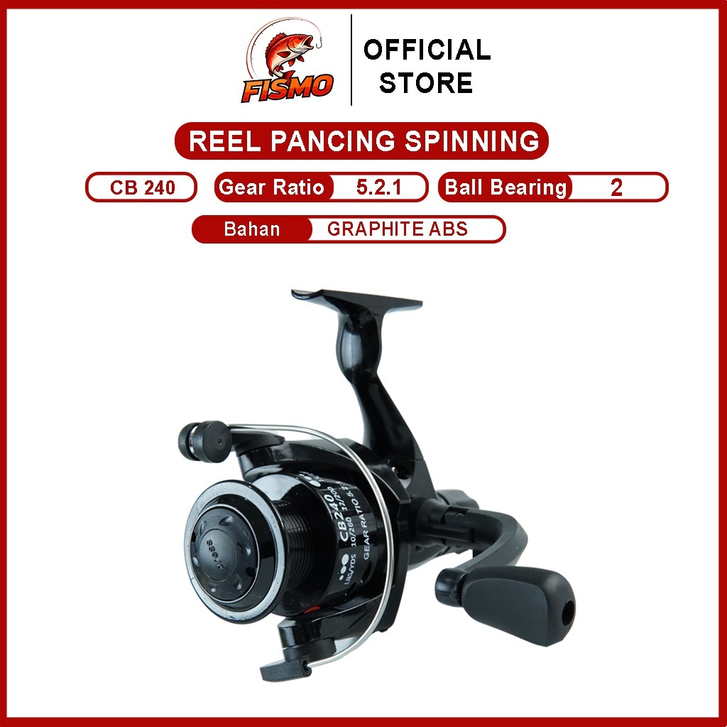 Reel Pancing Spinning Kualitas Tinggi 2 Ball Bearing Putaran Halus CB240