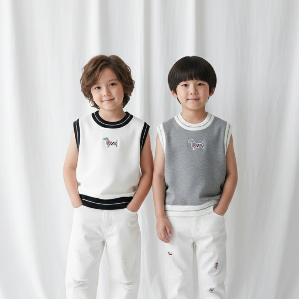 gentlekiddie VEST RAJUT ANAK PREMIUM - THOM VEST - Rompi Knit Premium - Rompi Rajut Anak Perempuan L