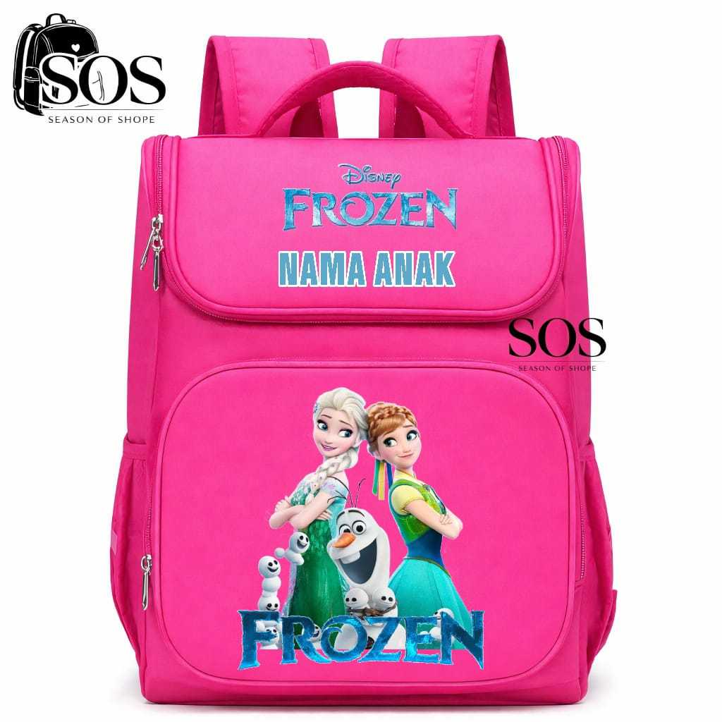 TAS RANSEL FROZEN TAS ANAK GRATIS CUSTOM NAMA ANAK