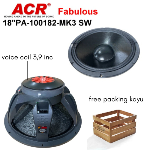Komponen Speaker ACR Fabulous 18 Inch PA 113182 MK3 SW / ACR Fabulous 18in