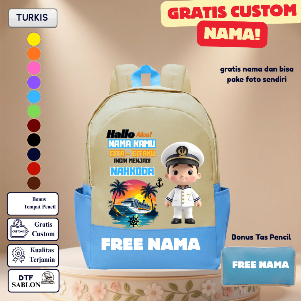 TAS SEKOLAH ANAK TK SD CITA-CITA NAHKODA NEW / TAS BACKPACK SEKOLAH ANAK CITA-CITA NAHKODA