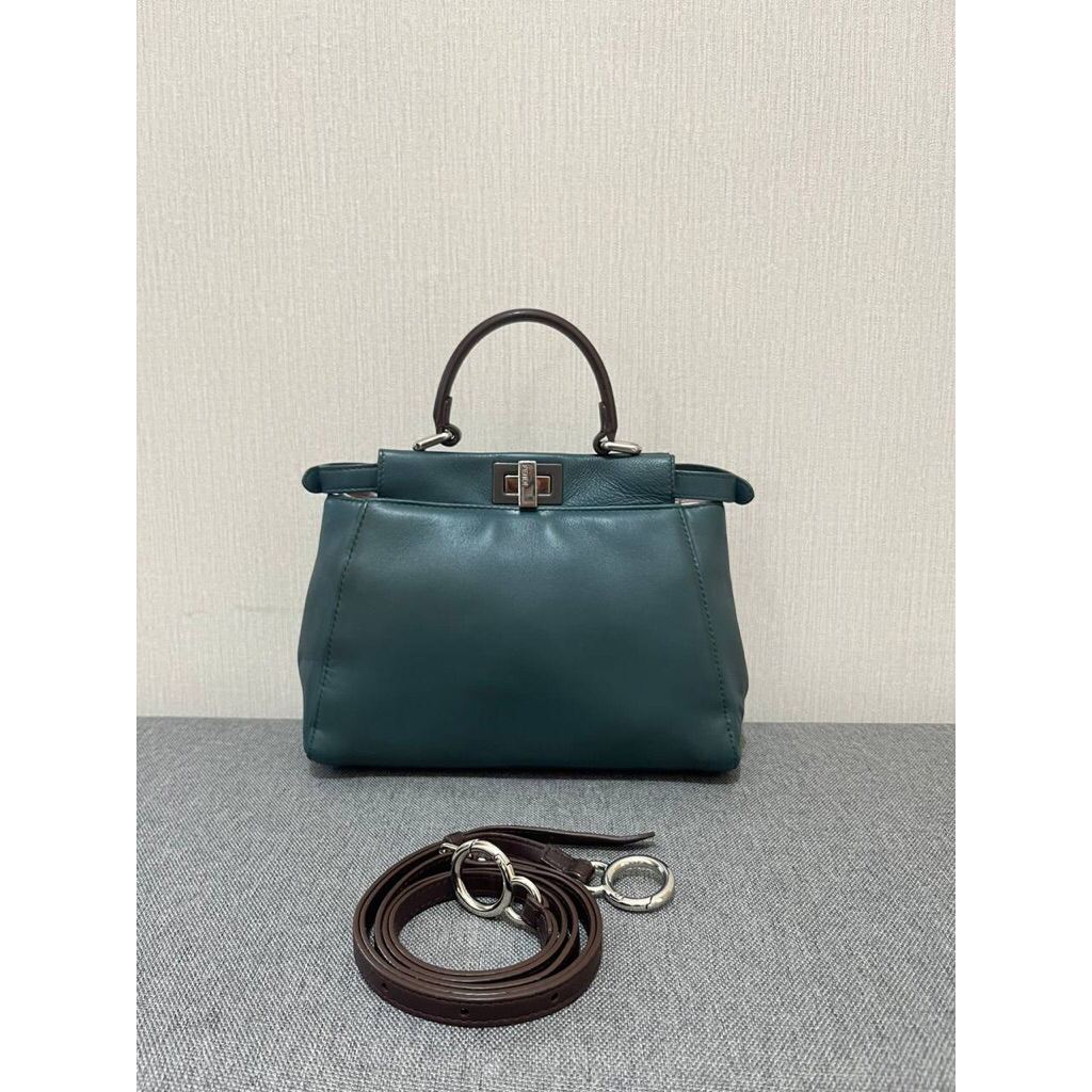 (PRELOVED) Fendi Mini Peekaboo Emerald SHW