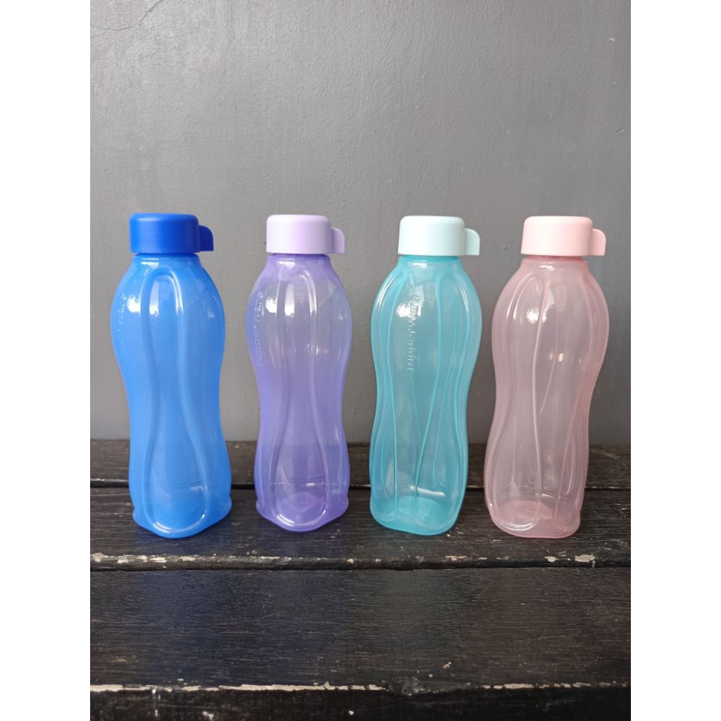 PAKET ECO 500ML ULIR 4PC (biru tua, biru soft, ungu, pink soft) - BOTOL MINUM - TUPPERWARE