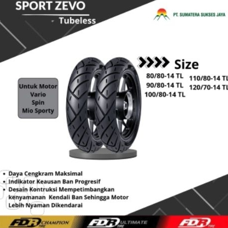 FDR BLTL SPORT ZEVO RING 14 Ban Luar motor Tubeless