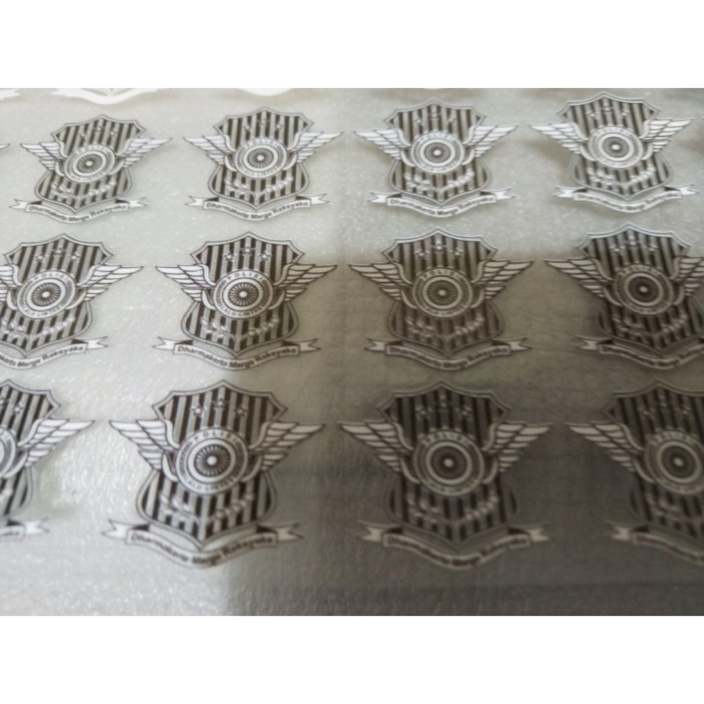 Sticker logo polantas plat bisa buat motor dan mobil