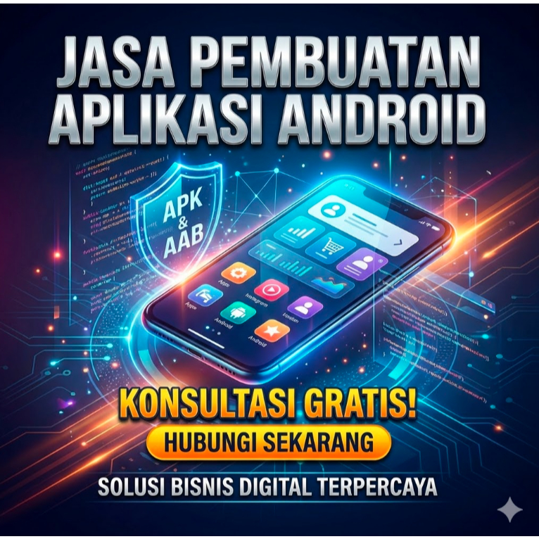 Jasa Pembuatan Aplikasi Android Custom (APK & AAB) - Profesional & Terpercaya