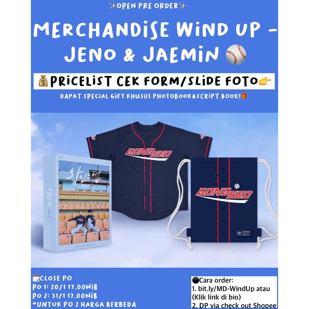[PRODUK PO | WAJIB MEMBACA DESKRIPSI & SLIDE FOTO] MERCHANDISE WIND UP NCT JENO & JAEMIN MD MERCH ME