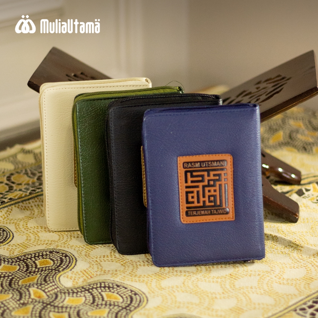 Rasm Utsman - Al Quran Terjemahan Tajwid A6 Cover Resleting Isi dengan Terjemahan Tajwid Warna