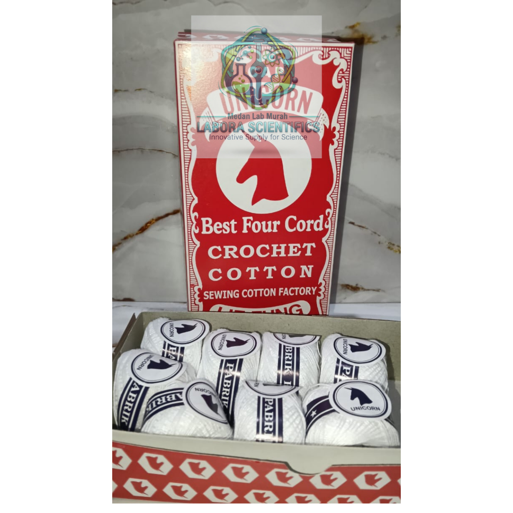 Benang Wol , crocket cotton , Benang Kasur Katun Unicorn No.40 , Benang akte , 1 gulung