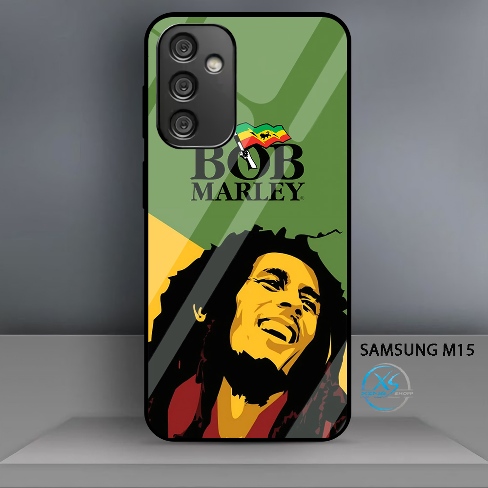 [SH70]  Case Glossy | SAMSUNG M15 | Case Kekinian | XINGSHOP | Casing Kilau HD MOTIF BOB MARLEY