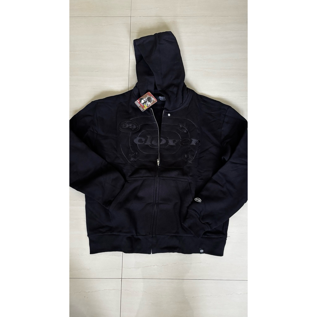 Jacket Zip 99Clover “Easy” Zip Up Black SIZE XL