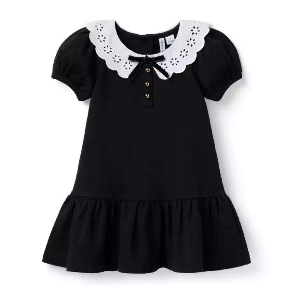 Janie & Jack Black Ponte Dress