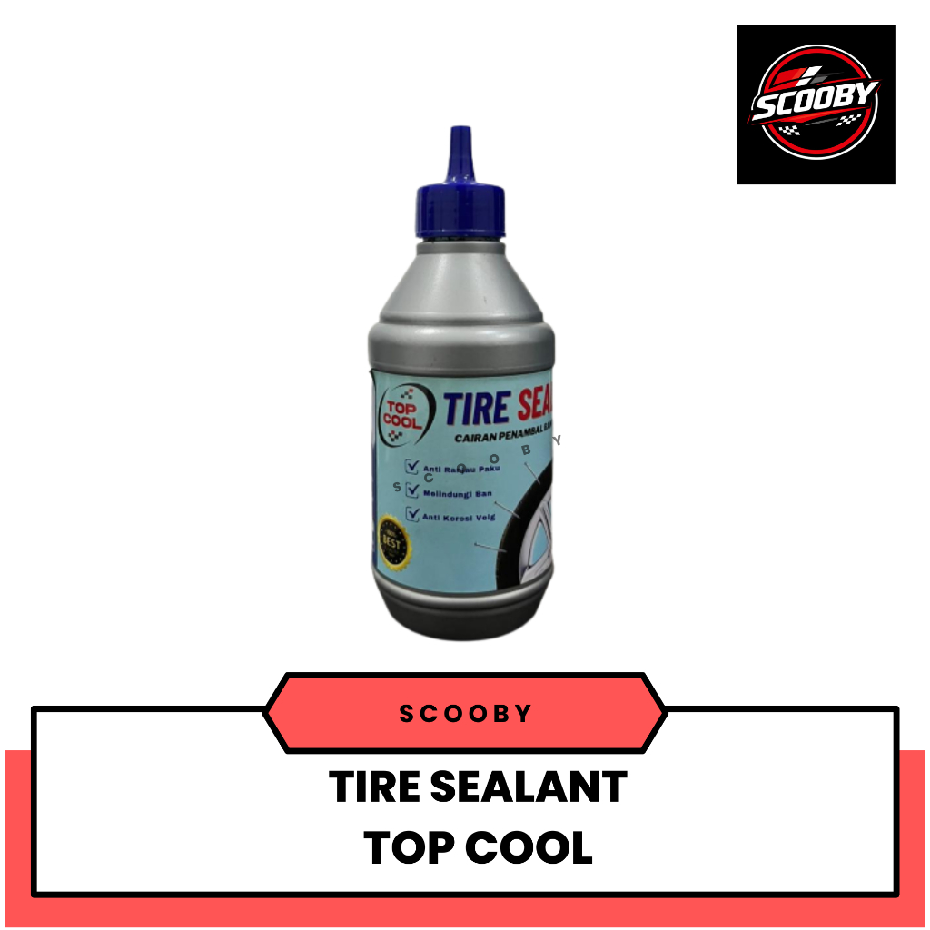 Cairan Penambal Ban Bocor Tubles Tubeless TOP COOL 350ML / Cairan Ban Tubeless Motor