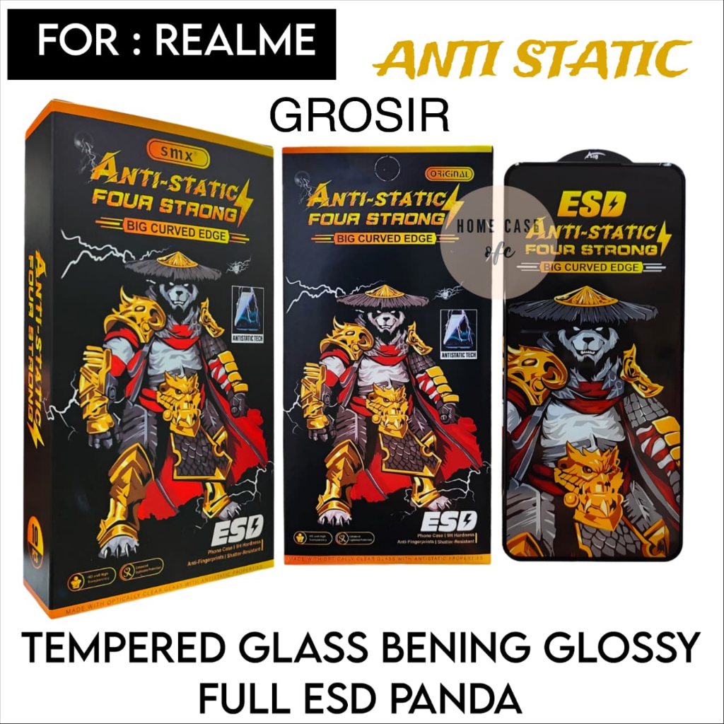 PER BOX TEMPERED GLASS REALME FULL KACA BENING ANTI STATIC FOR REALME C1 C2 C3 REALME 2 3 5 5i 5 PRO
