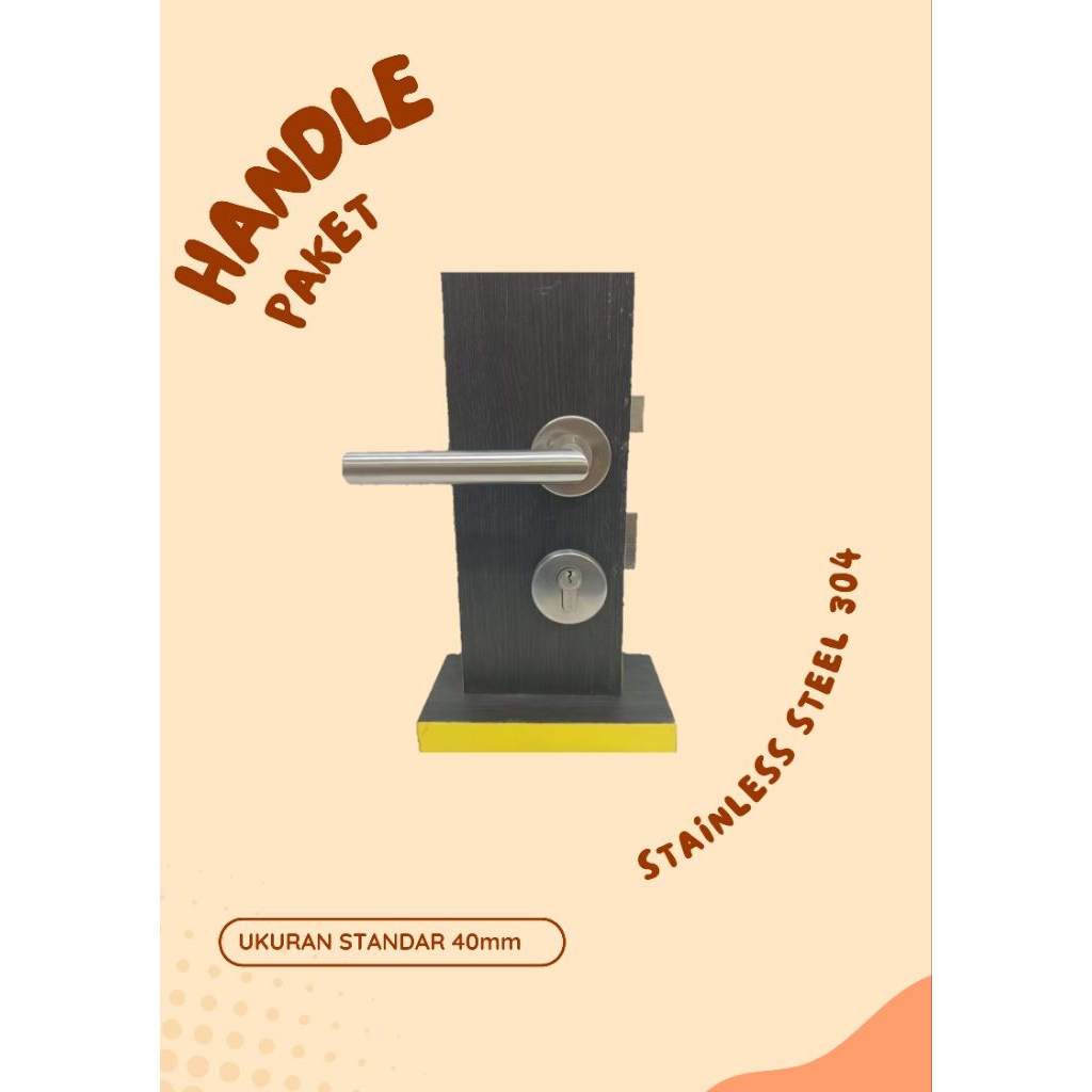 handleset pintu solid 6141 gagang pintu depan rumah kayu pegangan pintu satu paket perlengkapan alat