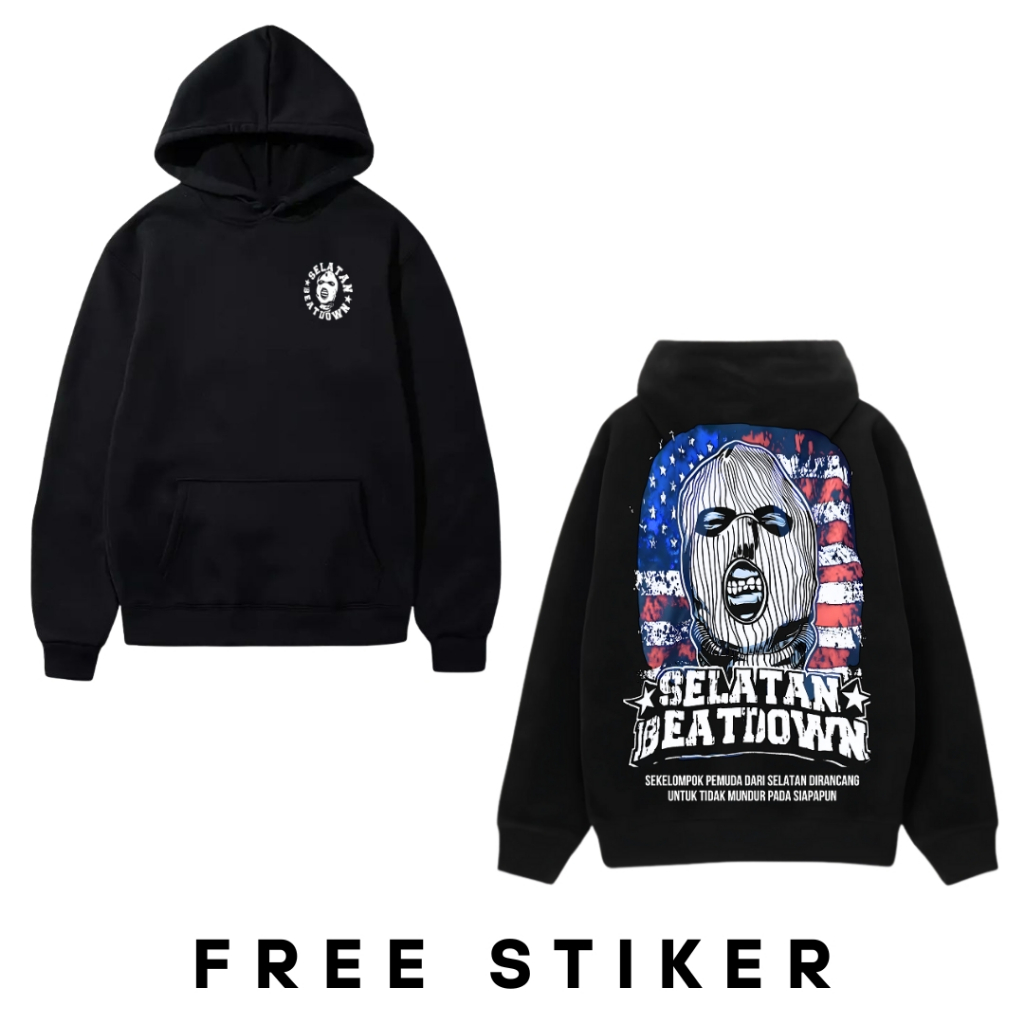 Norm Store | Custom Hoodie Selatan Beatdown Pagar Nusa | Cotton Combed 30s 24s Warna Hitam