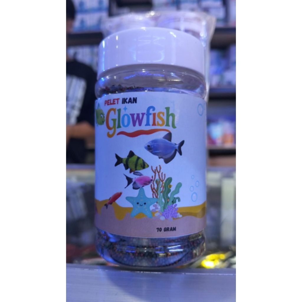 Pelet ikan hias kecil glowfish