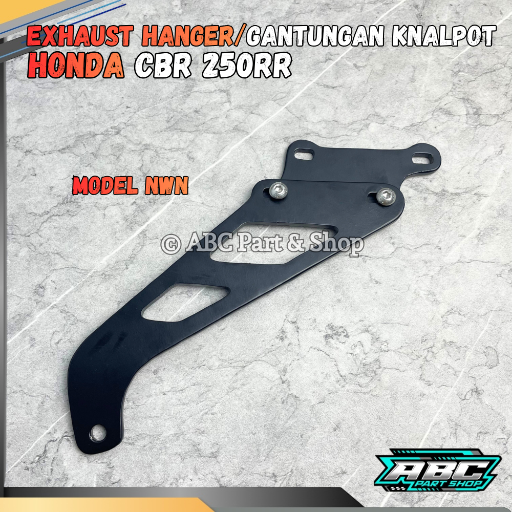 Gantungan Knalpot CBR Breket Knalpot CBR250RR NWN Plat Besi Sporty Hitam Presisi Racing