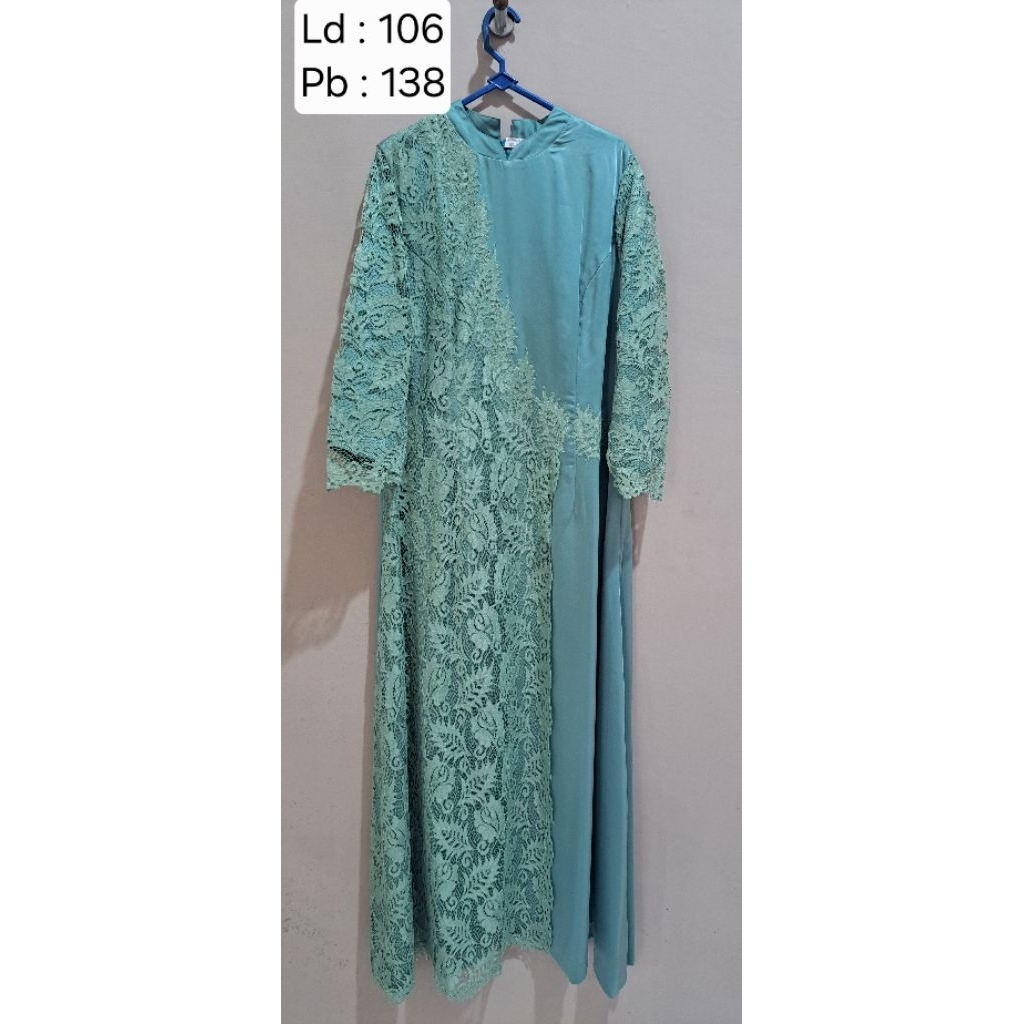 Preloved Dress gaun Kondangan,bridesmaid,acara resmi wrna Tosca baru 1 kali pakai