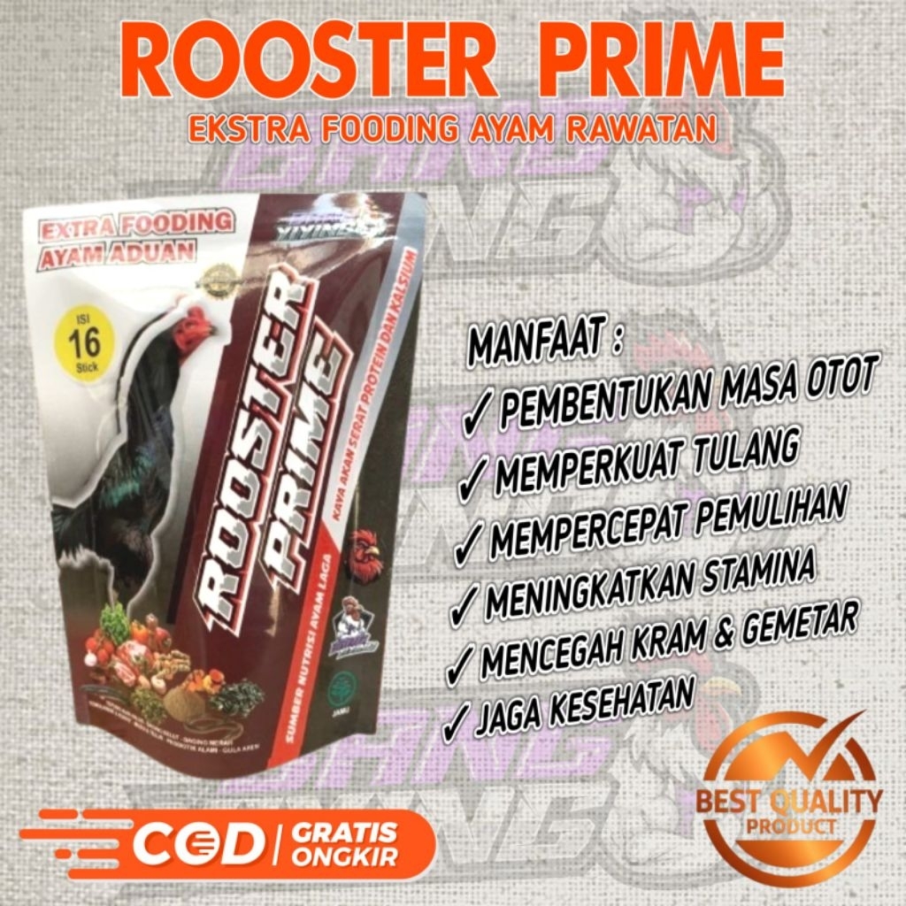 Extra Fooding ayam Juara ROOSTER PRIME extra daging BELUT & GABUS pemulihan cepat Rawatan Maksimal M