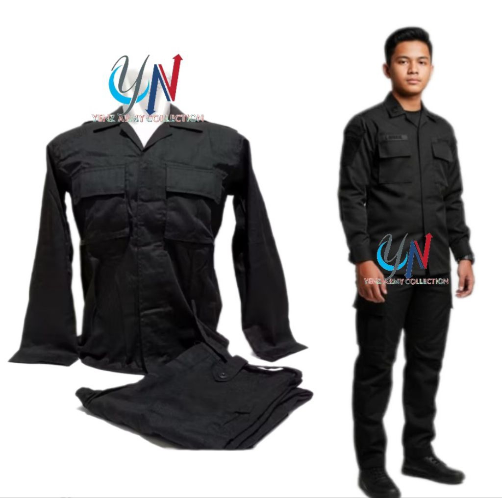 SETELAN BAJU PDL HITAM SET PDL BRIMOB DLL