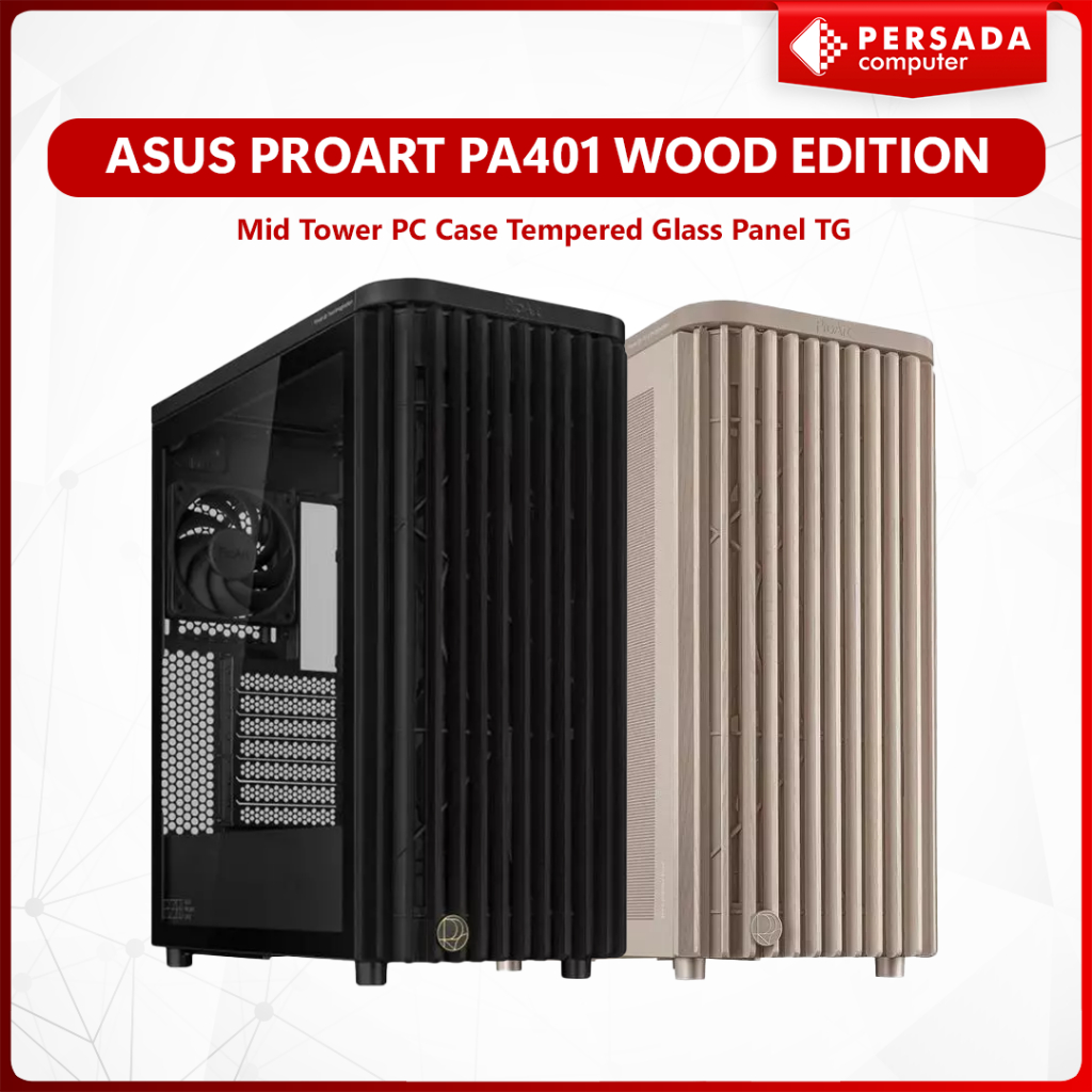 ASUS ProArt PA401 Wood Edition Mid Tower PC Case Tempered Glass Panel TG