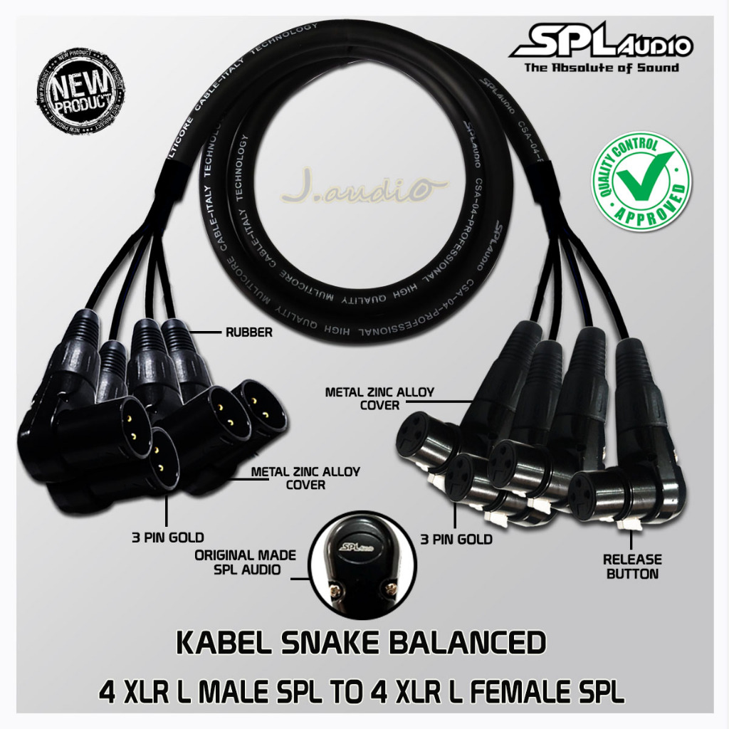 SPL AUDIO CSA-04 - Kabel Snake Balance / kabel sound 4x XLR L Male SPL to 4x XLR L Female SPL AUDIO 