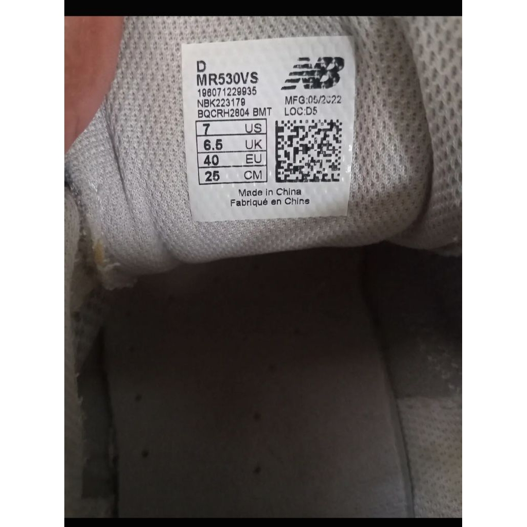 New balance 530 silver metalic