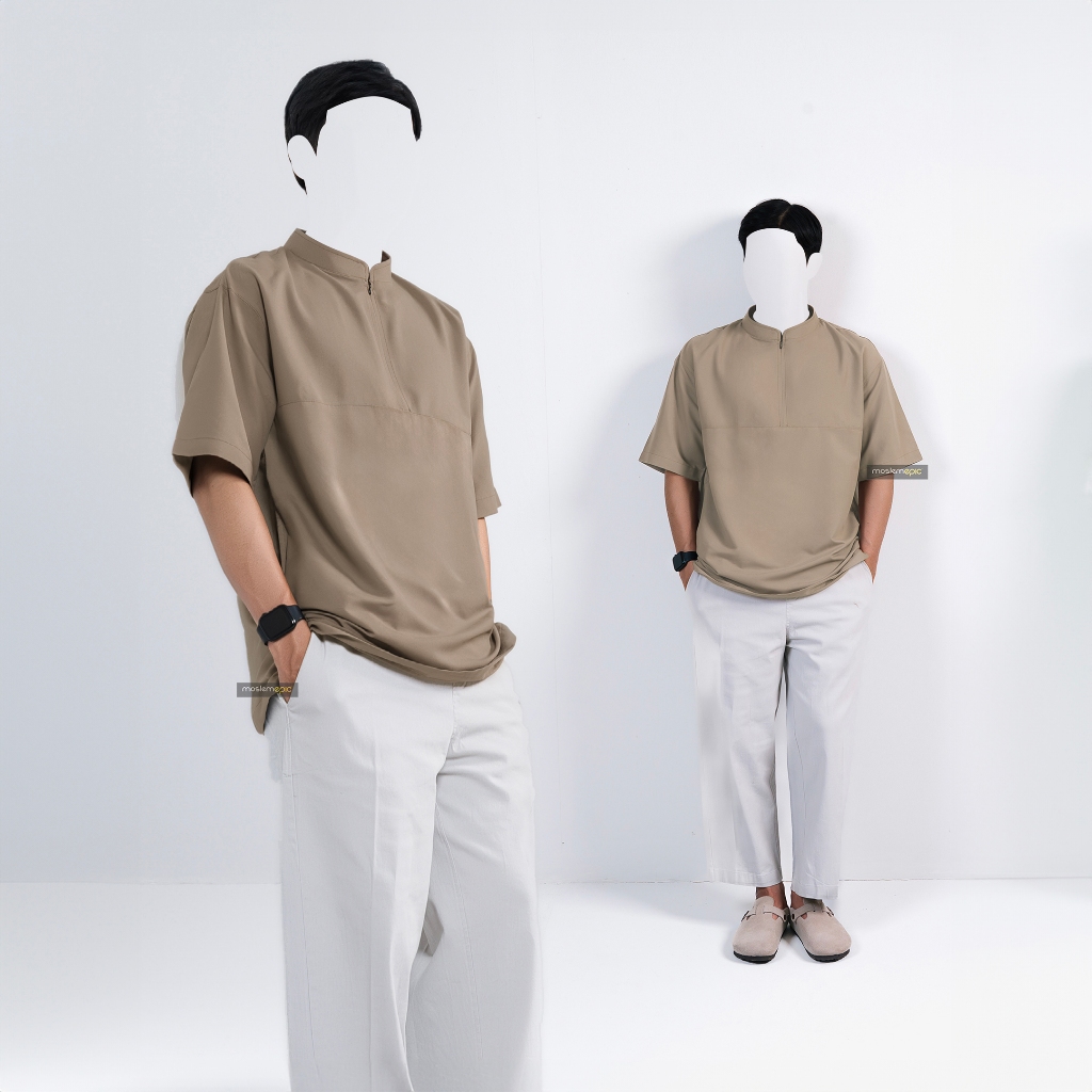 Hot Kurta Elzain [Light Weight] - Oversized Kurta With Hidden Half Zip / Koko Kurta Oversize