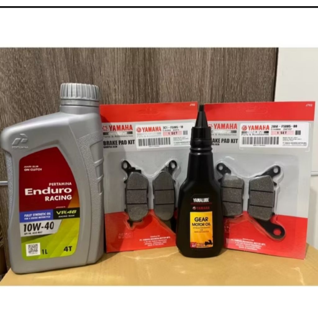 PAKET SERVIS YAMAHA NMAX OLI MESIN ENDURO + OLI GARDAN+DISPAD DEPAN BELAKANG (2BM+3C1)