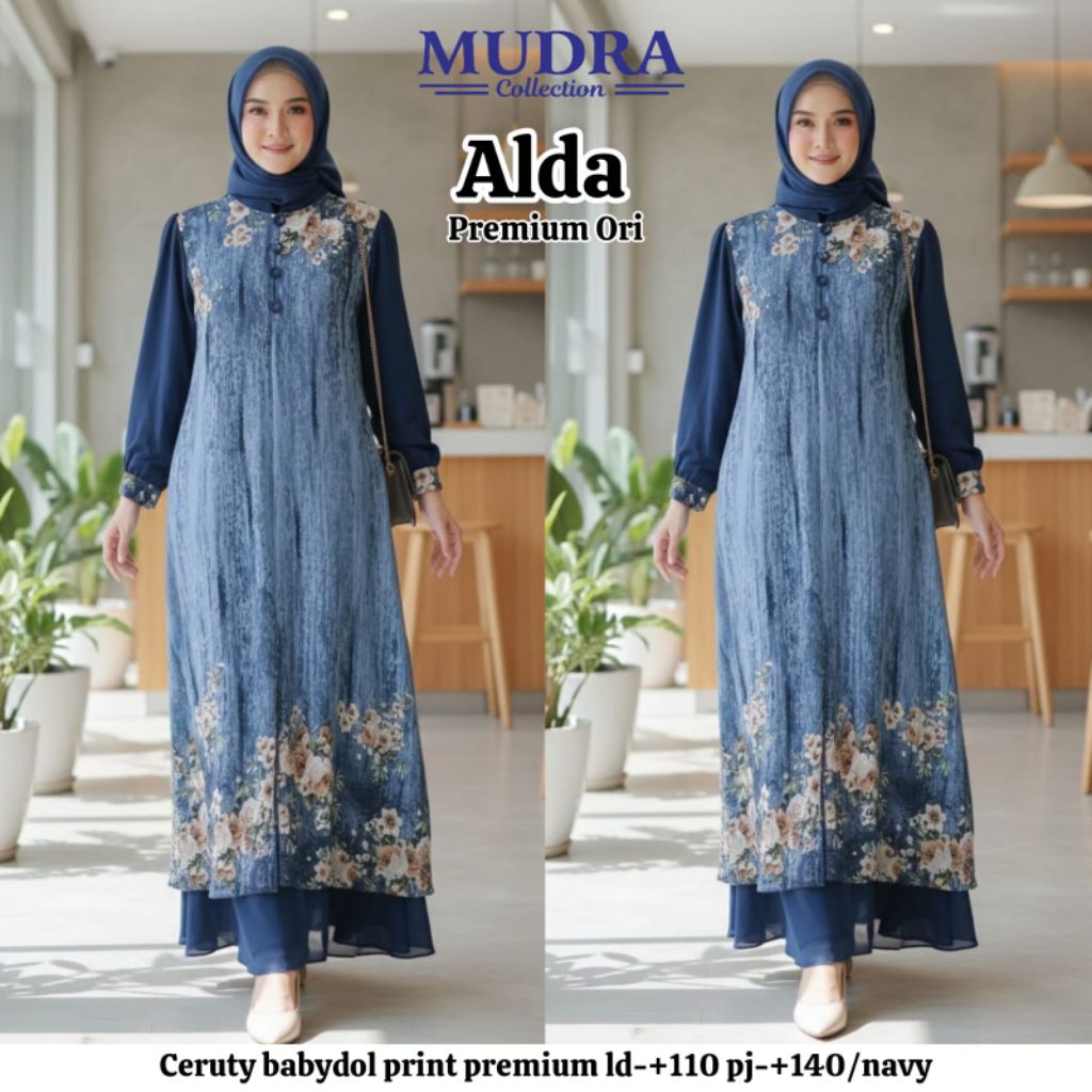 Gamis Mudra Collection / Gamis Terbaru / Gamis Wanita / Gamis Premium / Alda / Mudra Hijab