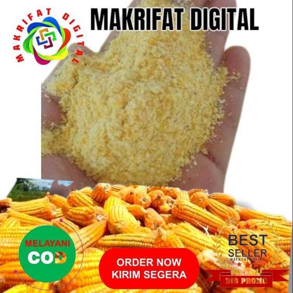 MAKRIFAT DIGITAL Paket 30 Kg TEPUNG JAGUNG HALUS Pakan Ternak DOC DOD Karbohidrat Penggemuk Ternak U