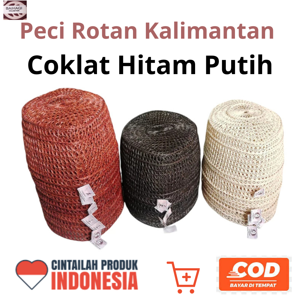 Peci Rotan Kalimantan / Peci Akar Jangang / Songkok Rotan
