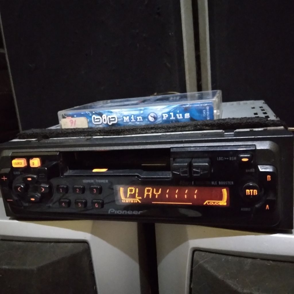 Tape mobil head unit single din Pioneer