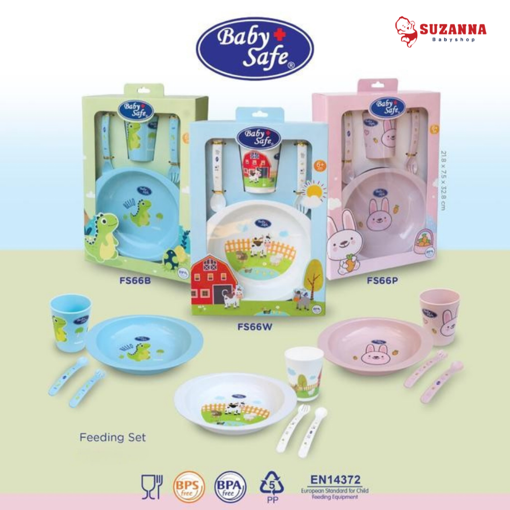 BABY SAFE Feeding Set / BabySafe Alat Makan Bayi