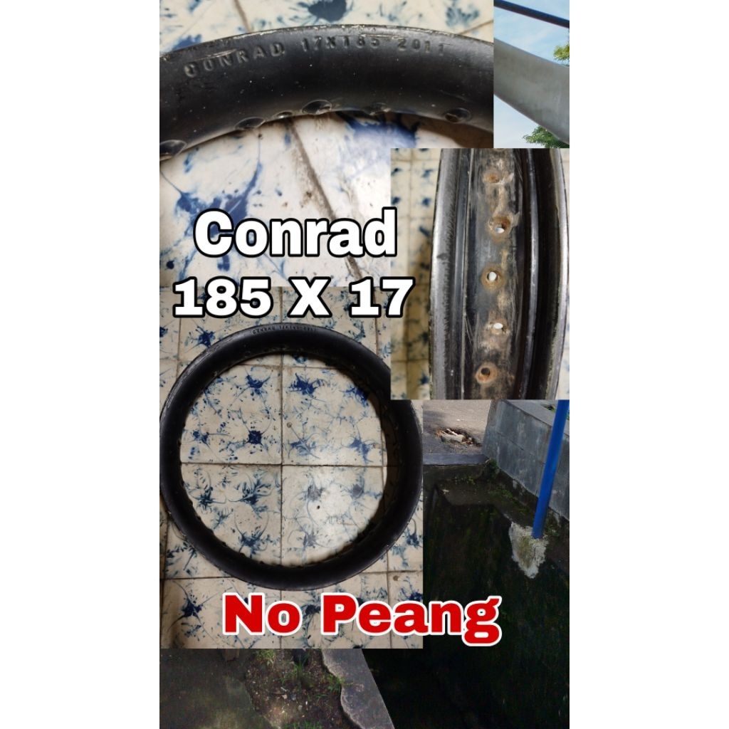 Velg velk Pelg Conrad Original Alloy Setengah Lingkar Ushape ukuran 185 ring 17