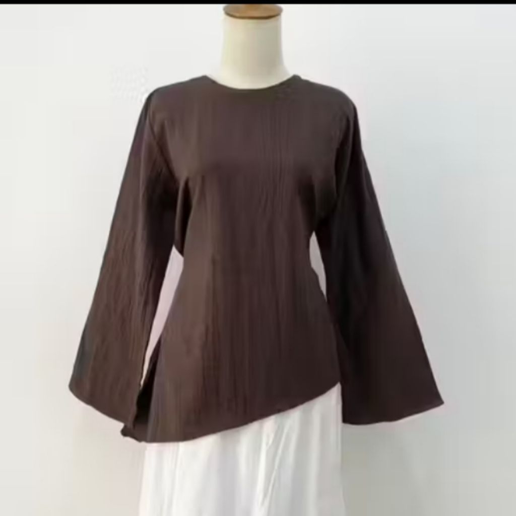 [kanalinea] Kandya Top Asimetris Blouse asimetris Atasan  wanita asimetris