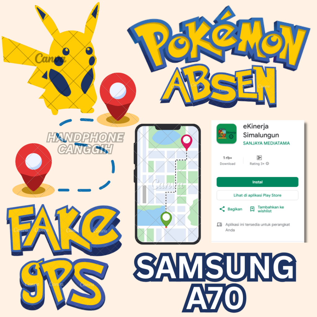 hp absen online pokemon fake gps absen jarak jauh samsung A70 6/128 hp bekas pakai original 100%