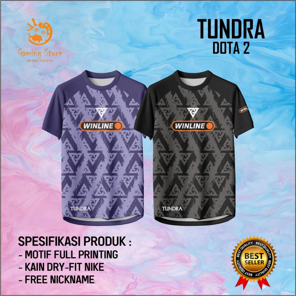 Jersey Baju Tundra Esports Dota 2 2025-2026 Custom Nama Full Printing