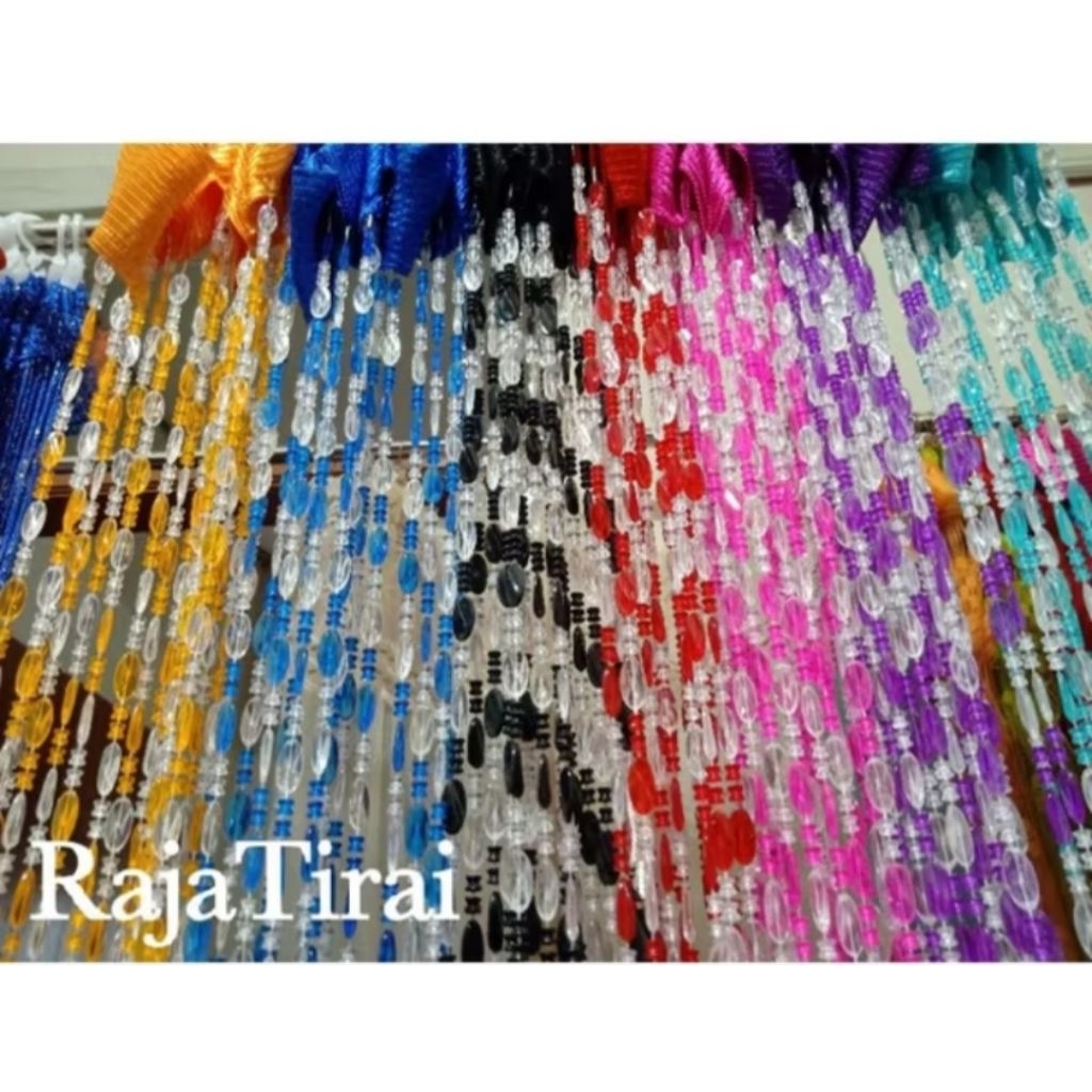 Tirai Pintu Mote /tirai akrelik dekorasi / tirai manik mute