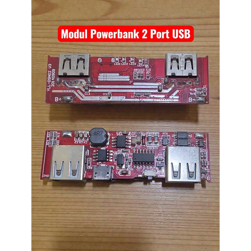 TERMURAH Module Charger Modul Power Bank 2 Port Output USB 5V Baterai Lithium Dual Papan Sirkuit Pow