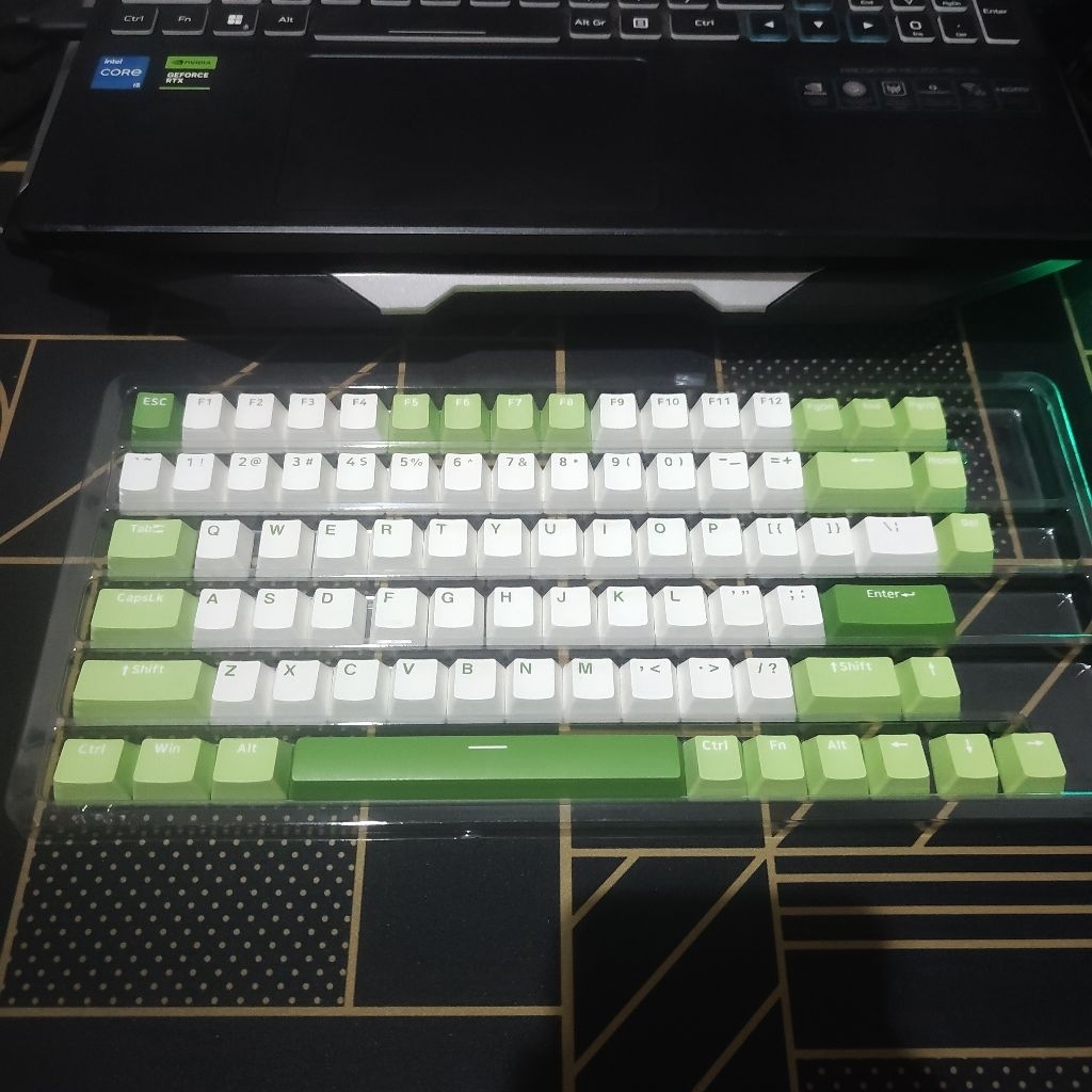 Keycaps Copotan Ajazz AK820 GTS - Green Plum (Layout 75 %)